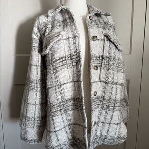 Banana Republic Petite XS Plaid Shacket Jacket